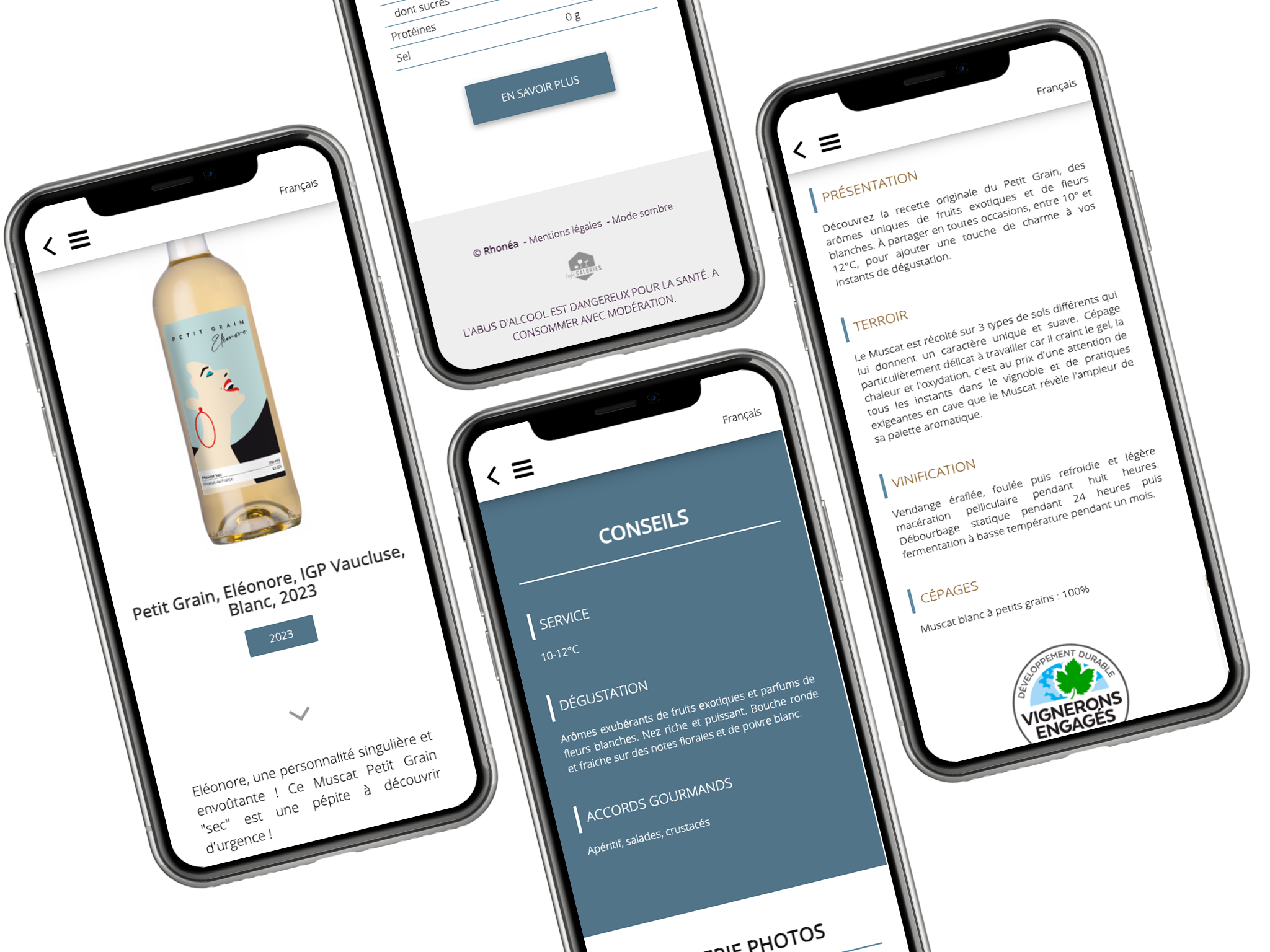 Interface utilisateur Extranet Vin.co pour la gestion des listes d'ingrédients et la déclaration nutritionnelle conforme aux normes UE.