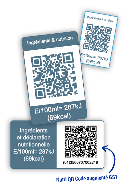Exemple de Nutri QR Code Vin.co sur une bouteille de 